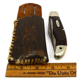 Vintage CASE XX #6265SAB HUNTER KNIFE w/ LANYARD HOLE Jigged Laminate 1964 RARE!