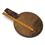 Vintage WALL-MOUNTED FLIP-DOWN STOOL 10" Wood Seat "H&M / CHICAGO HDW. FDRY. CO"