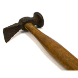 Antique SHOE MAKERS / COBBLER HAMMER Ultra Crude! SOLID HICKORY HANDLE c.18/19th