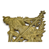 Vintage BRASS FIGURAL WOMAN WALL DECOR 18" Salvaged/Broken Coat Rack REPURPOSE?!