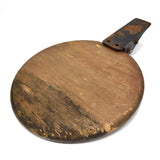 Vintage WALL-MOUNTED FLIP-DOWN STOOL 10" Wood Seat "H&M / CHICAGO HDW. FDRY. CO"