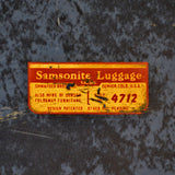 Vintage SAMSONITE #4712 LADIES TRAIN CASE 13"x8"x9" w/ TAG, TRAY & KEY Dark Blue