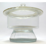 Chemistry LAB GLASS DESICCATOR 12" Tall, 2 Liter w/ 9" PORCELAIN PLATE *Damage*