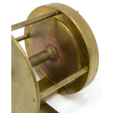 Antique ALL BRASS FISHING REEL Marked "250" Only UNKNOWN MAKER Curved "S" Handle