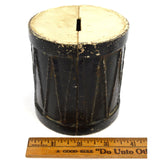 Vintage CAST IRON BANK by KENCO PRODUCTS 4" Barrel-Shaped MARKED "US" Black RARE