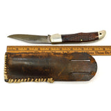 Vintage CASE XX #6265SAB HUNTER KNIFE w/ LANYARD HOLE Jigged Laminate 1964 RARE!