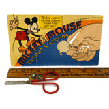 Vintage "MICKEY MOUSE CUT-OUT SCISSORS" Walt Disney, 1937 on ORIGINAL CARD-BACK!