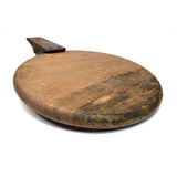 Vintage WALL-MOUNTED FLIP-DOWN STOOL 10" Wood Seat "H&M / CHICAGO HDW. FDRY. CO"