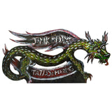 Homemade OOAK "INK WORKS TATTOO & PIERCING" SIGN Local Small Business 48" DRAGON
