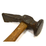 Antique SHOE MAKERS / COBBLER HAMMER Ultra Crude! SOLID HICKORY HANDLE c.18/19th