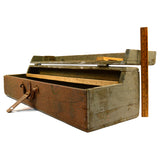 Antique HOMEMADE SAW TOOL BOX Carpenter's Chest + BONUS YALE PADLOCK Old Paint!