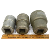 Vintage PLVMB-PLOMB 1" DRIVE 12-PT SOCKET Lot of 3 SAE SOCKETS 2-1/4 1-7/8 1-5/8