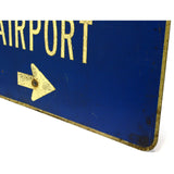 Vintage "HAZLETON AIRPORT" ROAD SIGN w/ Graphic Plane/Jet! 24x30" HAZLETON, P.A.