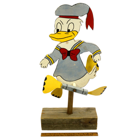 Vintage DONALD DUCK WHIRLIGIG Crude/Primitive FOLK ART WHIRLYBIRD Hand/Homemade