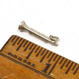 Vintage .925 SILVER BRACELET CHARM Super Tiny 'CLARINET' Mini STERLING JEWELRY