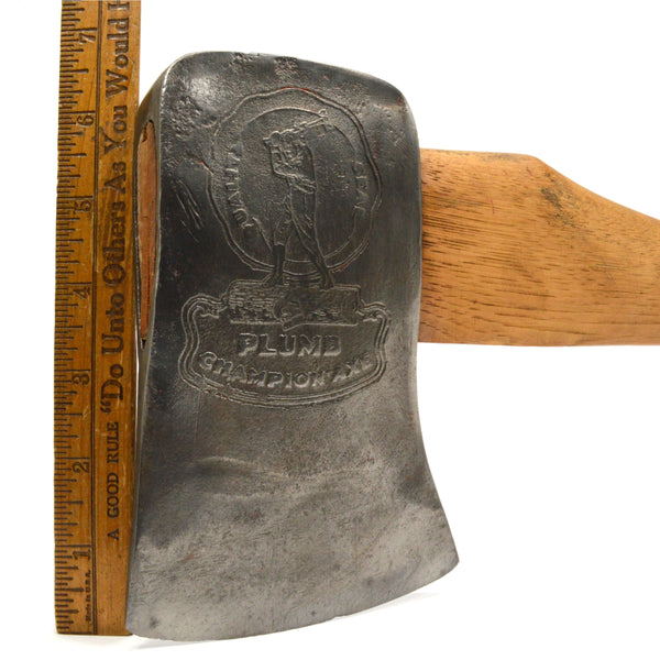 Vintage PLUMB "CHAMPION" AXE Single Bit EMBOSSED "QUALITY SEAL" LOGO 36" Handle!
