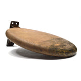 Vintage WALL-MOUNTED FLIP-DOWN STOOL 10" Wood Seat "H&M / CHICAGO HDW. FDRY. CO"