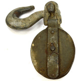 Vintage 12-TON SNATCH BLOCK Star Logo SINGLE SHEAVE 7" Wheel PARTS/REPAIR/DECOR