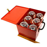 Vintage "SHUR-STOP KIT" 6 Glass FIRE GRENADES in Wall-Mounted METAL BOX! c.1933