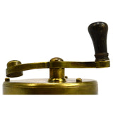 Antique ALL BRASS FISHING REEL Marked "250" Only UNKNOWN MAKER Curved "S" Handle