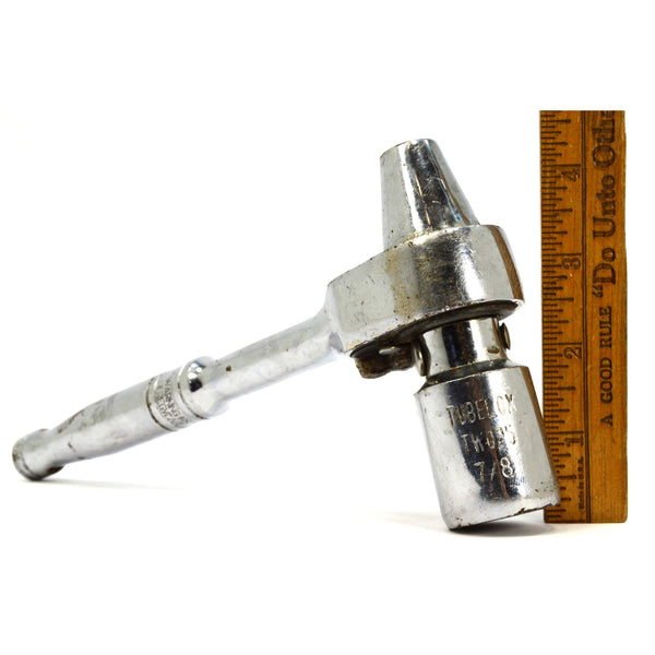 Vintage "TUBELOX" SCAFFOLD RATCHET No. TW025, SAE 7/8", 6-PT SOCKET-HAMMER TOOL