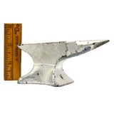 Vintage MINIATURE ANVIL 16 oz. Solid Steel OLD SILVER PAINT Jeweler WATCHMAKER +