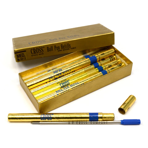 Lot of CROSS BALL-POINT PEN, PENCIL LEADS & ERASER REFILLS 8512 Blue, 8513 Black