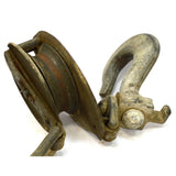 Vintage 12-TON SNATCH BLOCK Star Logo SINGLE SHEAVE 7" Wheel PARTS/REPAIR/DECOR