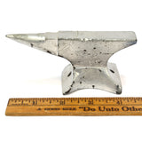 Vintage MINIATURE ANVIL 16 oz. Solid Steel OLD SILVER PAINT Jeweler WATCHMAKER +