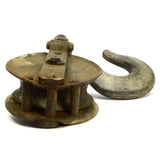 Vintage 12-TON SNATCH BLOCK Star Logo SINGLE SHEAVE 7" Wheel PARTS/REPAIR/DECOR