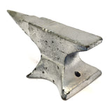 Vintage MINIATURE ANVIL 16 oz. Solid Steel OLD SILVER PAINT Jeweler WATCHMAKER +