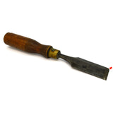 Vintage I. SORBY BEVELED EDGE CHISEL 1-1/2" Cast Steel DRAGON LOGO Turned Handle