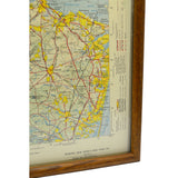 Vintage FRAMED 3D TOPOGRAPHICAL MAP Topo of NEWARK NJ, NY & PA by HUBBARD c.1969
