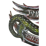 Homemade OOAK "INK WORKS TATTOO & PIERCING" SIGN Local Small Business 48" DRAGON