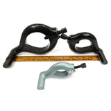 Vintage LATHE DOG Lot of 6 Unbranded Dogs MIXED SIZES 3/4"-3" #'s 301, 401 & 601