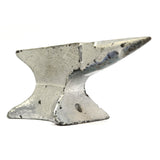 Vintage MINIATURE ANVIL 16 oz. Solid Steel OLD SILVER PAINT Jeweler WATCHMAKER +