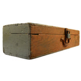 Antique HOMEMADE SAW TOOL BOX Carpenter's Chest + BONUS YALE PADLOCK Old Paint!