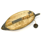 Vintage REDHEAD DRAKE DUCK DECOY Early WILDFOWLER Signed LDB Old Saybrook c.1940