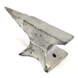 Vintage MINIATURE ANVIL 16 oz. Solid Steel OLD SILVER PAINT Jeweler WATCHMAKER +
