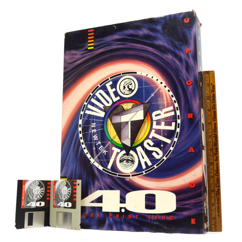 Vintage VIDEO TOASTER 4.0 ORIGINAL BOX + (2) 3.5" FLOPPY DISCS Only *NO CD-ROM*