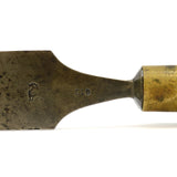 Vintage I. SORBY BEVELED EDGE CHISEL 1-1/2" Cast Steel DRAGON LOGO Turned Handle