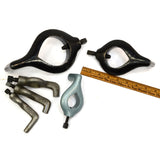 Vintage LATHE DOG Lot of 6 Unbranded Dogs MIXED SIZES 3/4"-3" #'s 301, 401 & 601