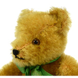 Vintage MOHAIR TEDDY BEAR 7" w/ Green Ribbon Bow NO ID'S 5-Way Jointed! STEIFF?