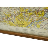 Vintage FRAMED 3D TOPOGRAPHICAL MAP Topo of NEWARK NJ, NY & PA by HUBBARD c.1969