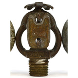 Vintage UPRIGHT SPRINKLER HEAD Lot of 3 Different Brass Heads 2-STAR & 1-HODGMAN