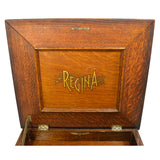 Antique REGINA POLYPHON MUSIC BOX 15.5" Disc Player SINGLE COMB #64884 c.1900-18