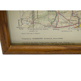 Vintage FRAMED 3D TOPOGRAPHICAL MAP Topo of NEWARK NJ, NY & PA by HUBBARD c.1969