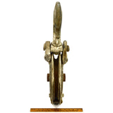 Vintage 10-TON SNATCH BLOCK Heavy Duty SINGLE SHEAVE 10x1" Wheel MILITARY? Huge!