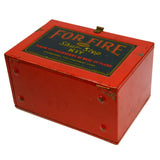 Vintage "SHUR-STOP KIT" 6 Glass FIRE GRENADES in Wall-Mounted METAL BOX! c.1933