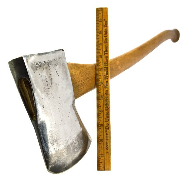 Vintage HUDSON TOOL CO. AXE Polished & Sharpened!! SOLID WOOD HANDLE Scarce Ax!!